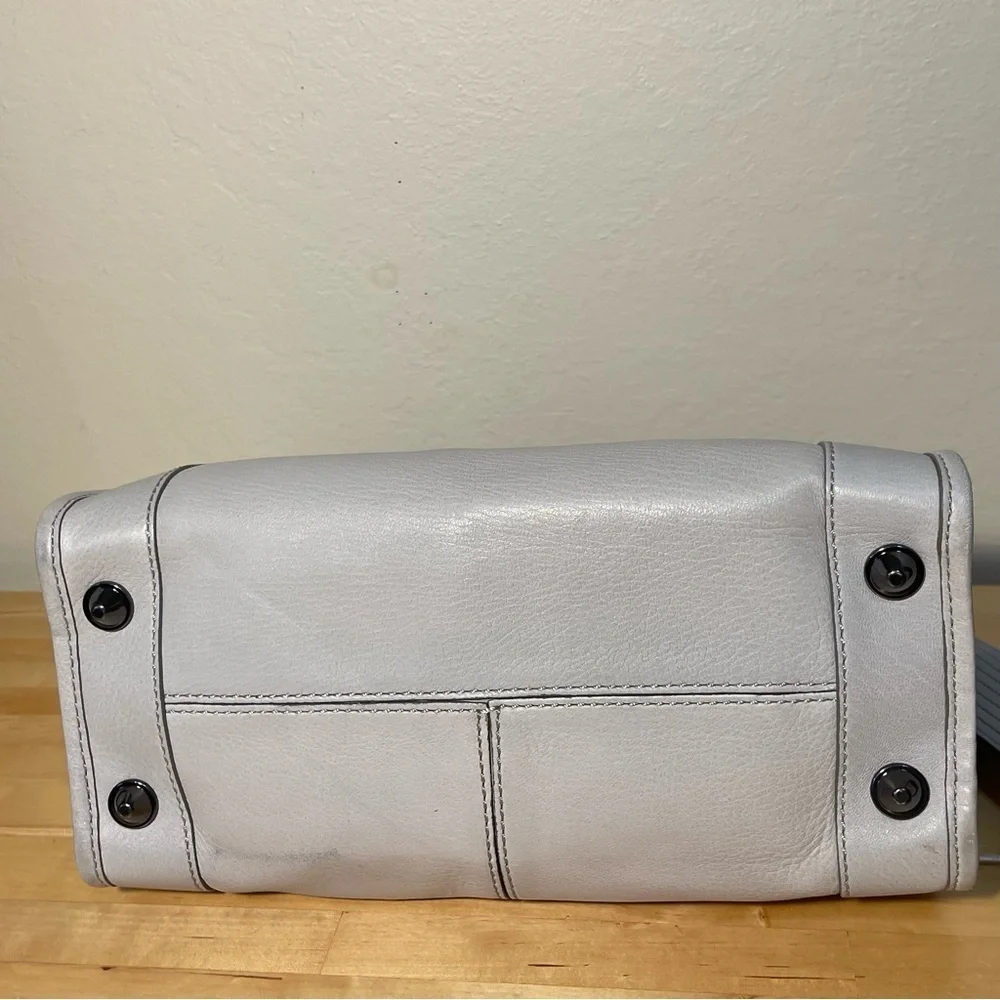 Reed Krakoff Gray Napa Pebbled Leather Satchel | Luxury Crossbody Bag